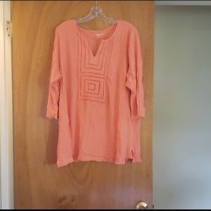 Women's Orange 3/4 Sleeve Blouse
